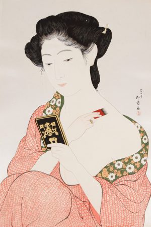 Poster "Woman Applying Make-up", Goyo Hashiguchi