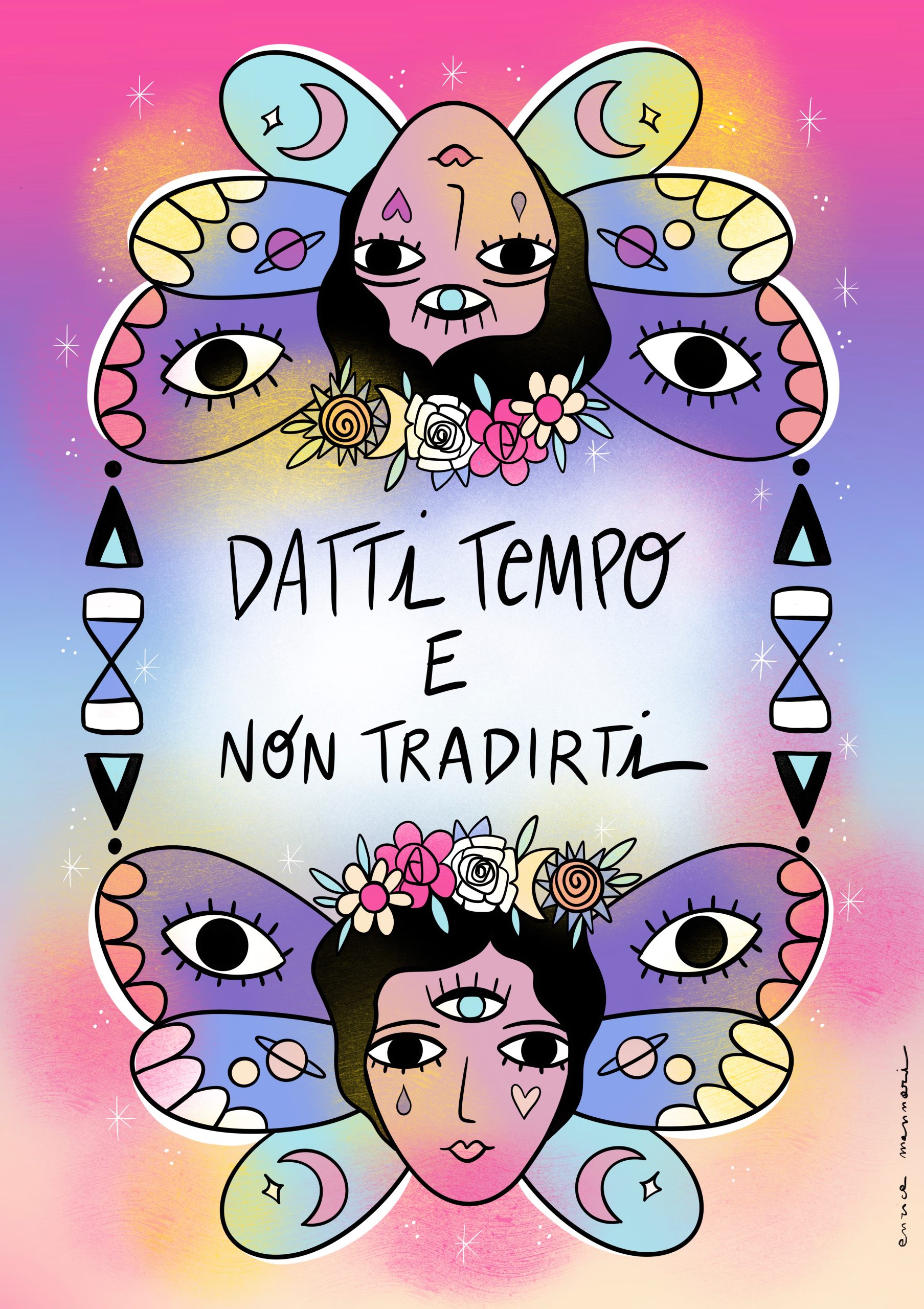 Poster "Datti tempo e non tradirti", Enrica Mannari