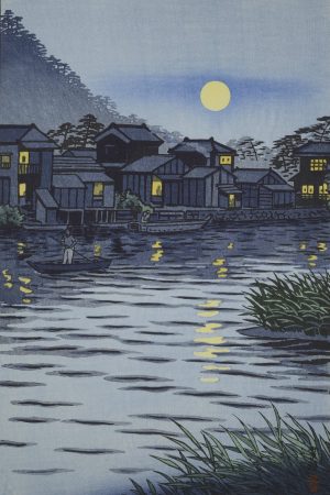 Poster "Luna piena sul fiume Katase", Shiro Kasamatsu