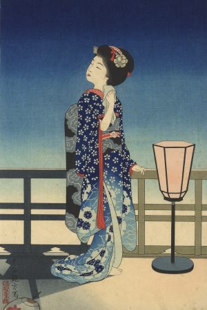 Poster "Maiko Admiring the Moon ", Yoshikawa Kanpo