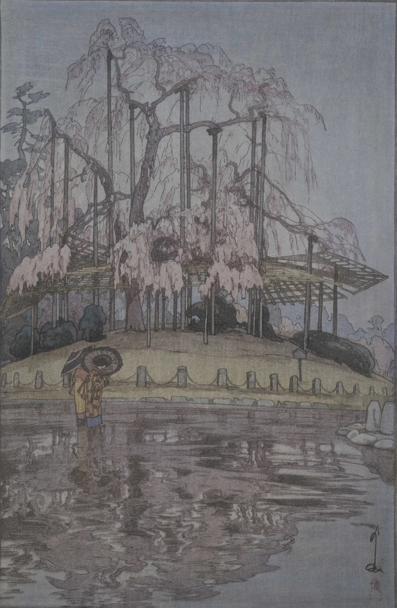 Poster "Il grande ciliegio di Kyoto", Yoshida Hiroshi