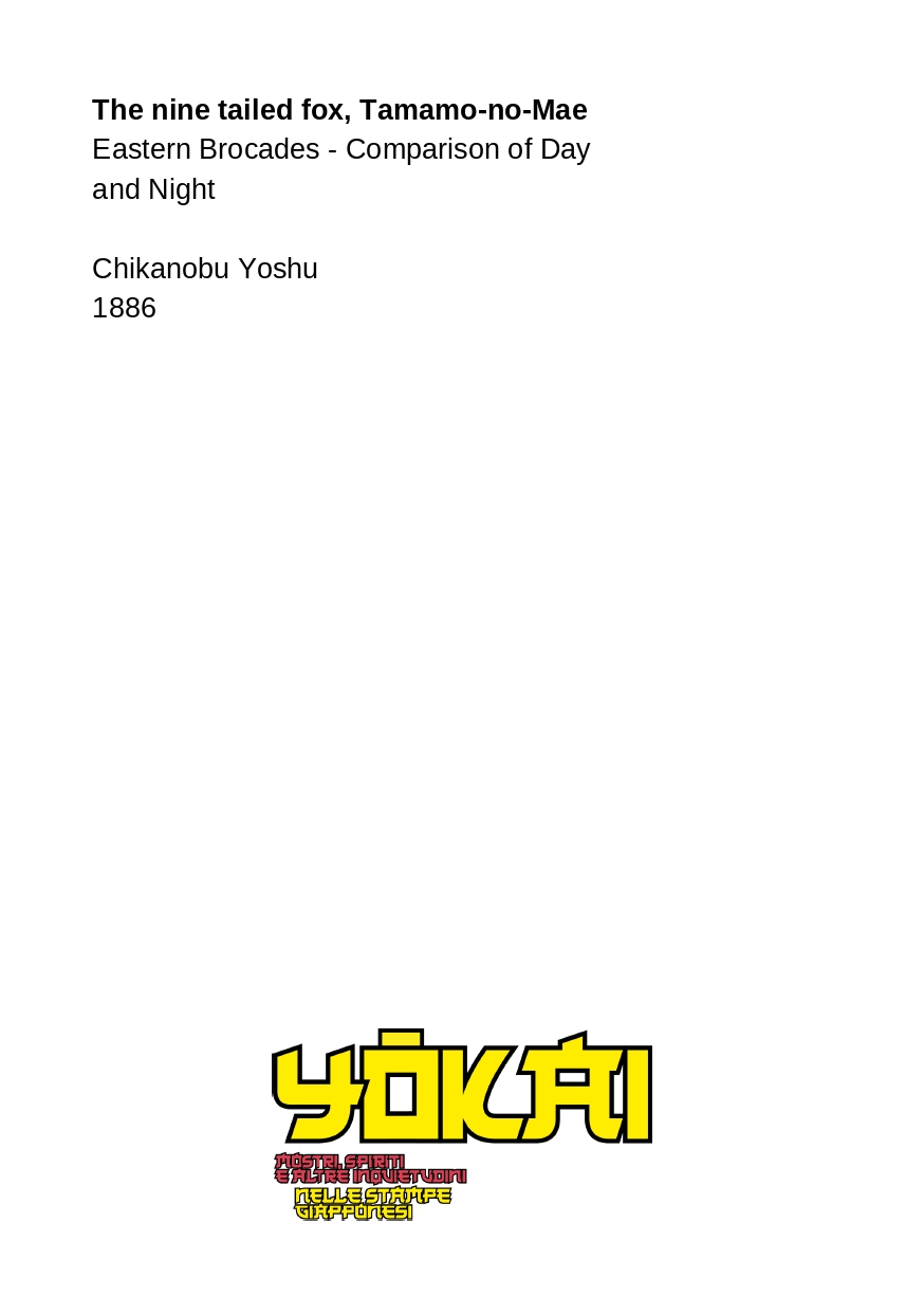 Cartolina "The nine tailed fox, Tamamo-no-Mae", Chikanobu Yoshu - immagine 2