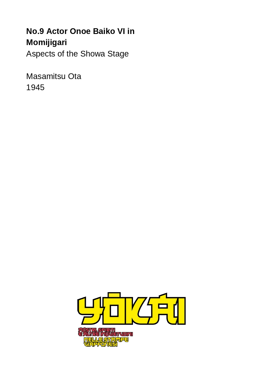 Cartolina "No.9 Actor Onoe Baiko VI in Momijigari", Masamitsu Ota - immagine 2